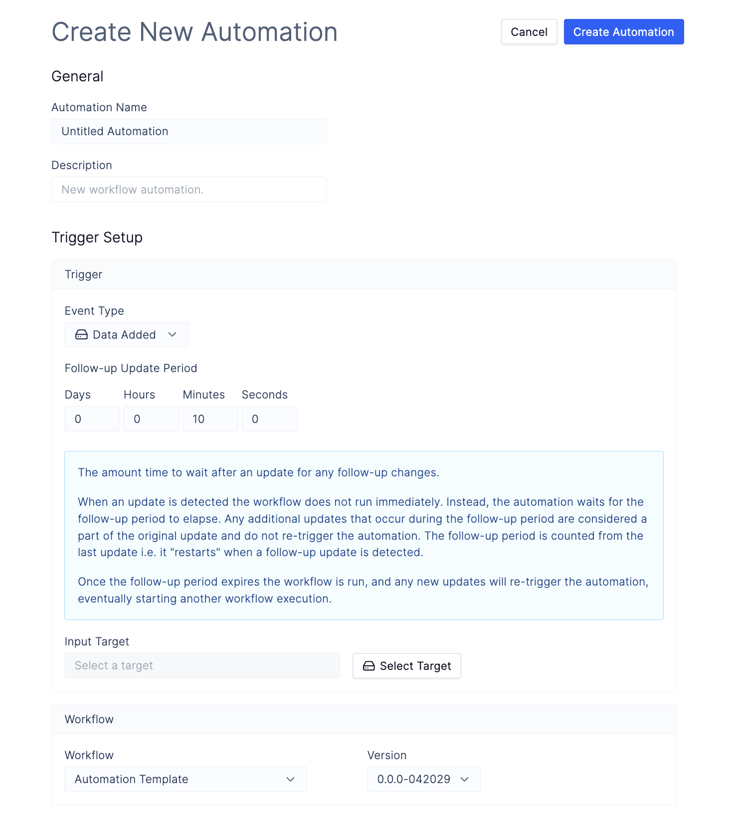 Create Automation Example