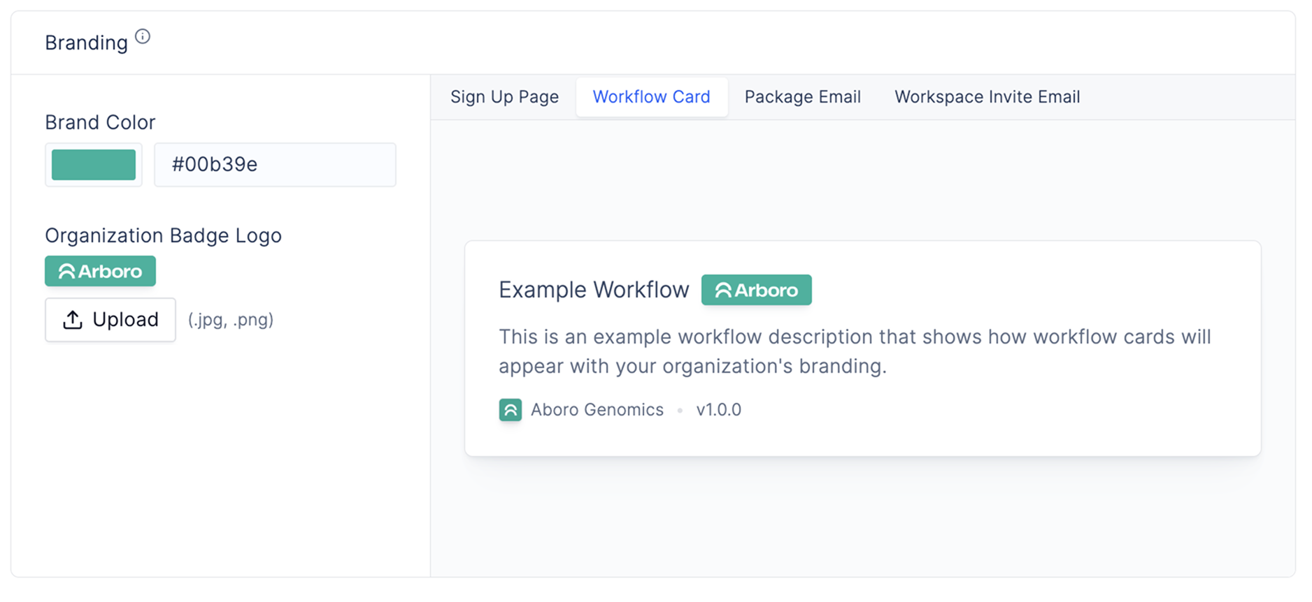 Workflow card