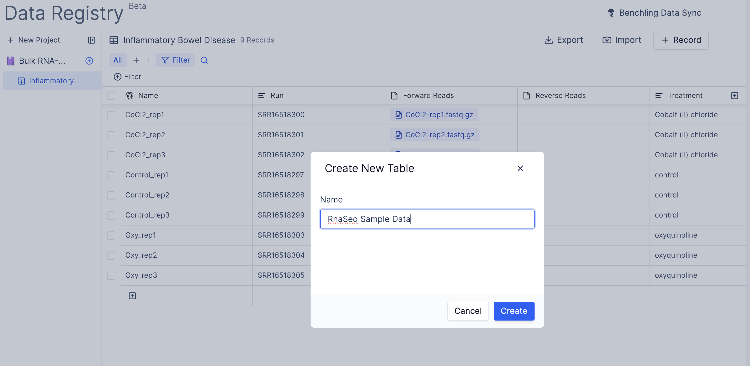 Create Table