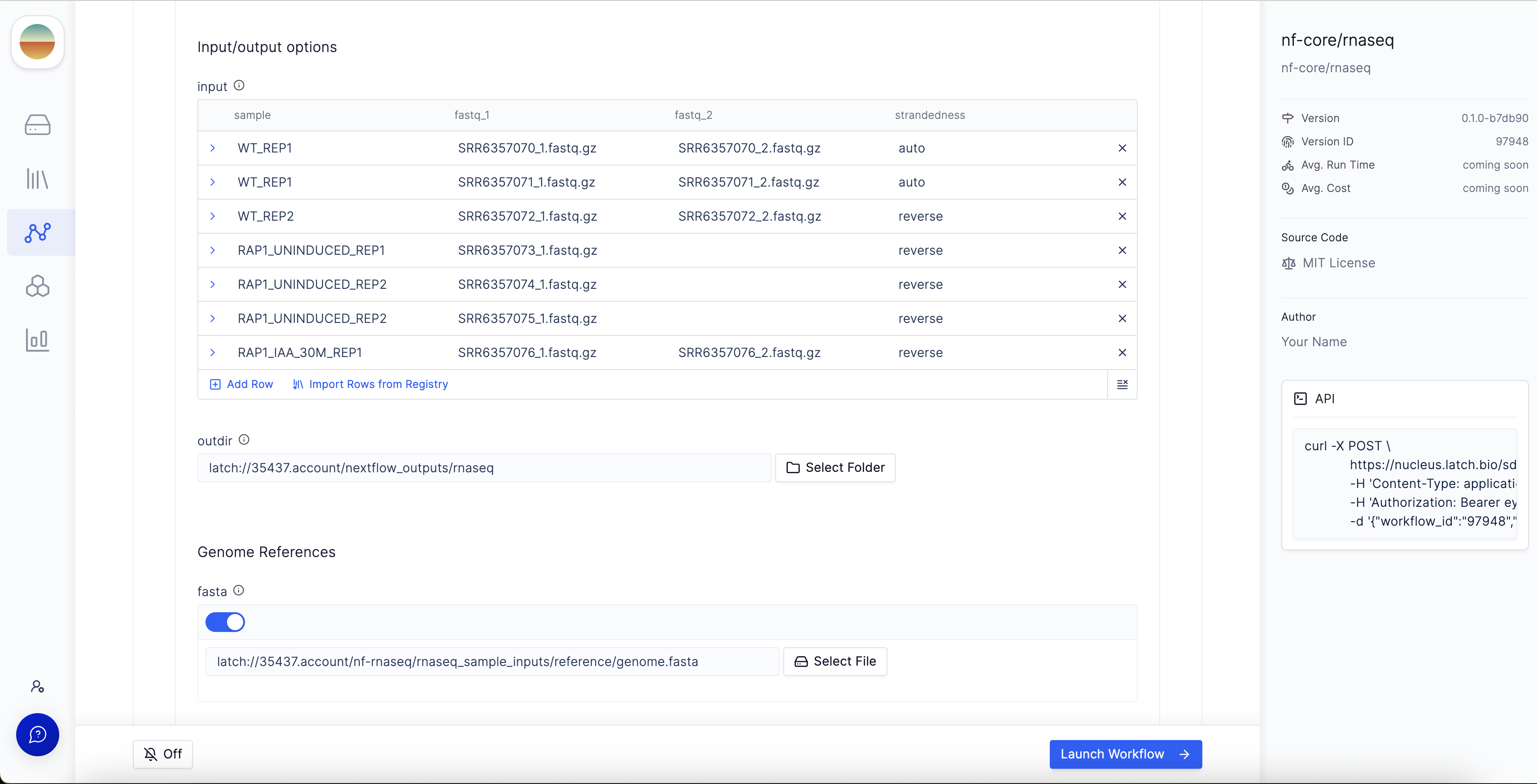 Launch Workflow