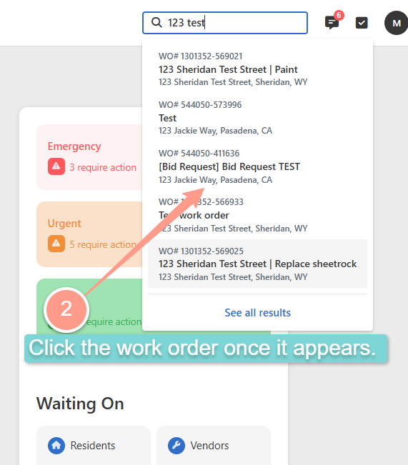 Quick Search Box for Work Orders - Latchel