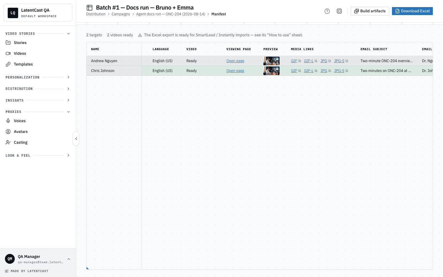 The batch manifest