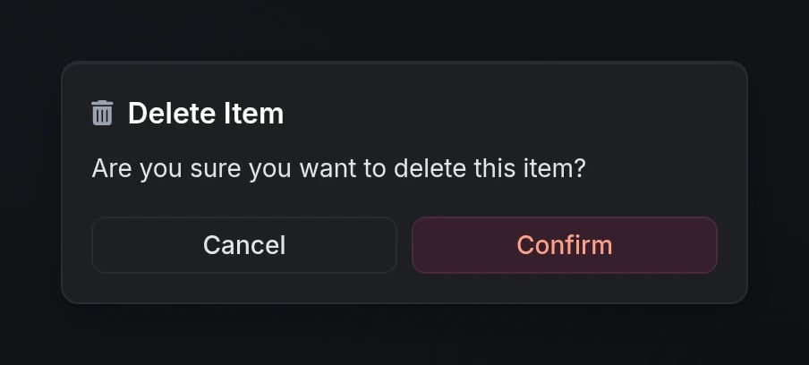 Alert dialog example