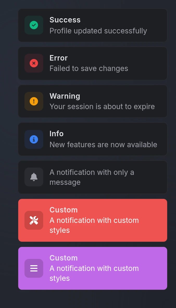 Notification Preview