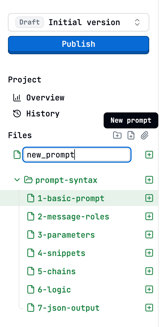 Create Prompt
