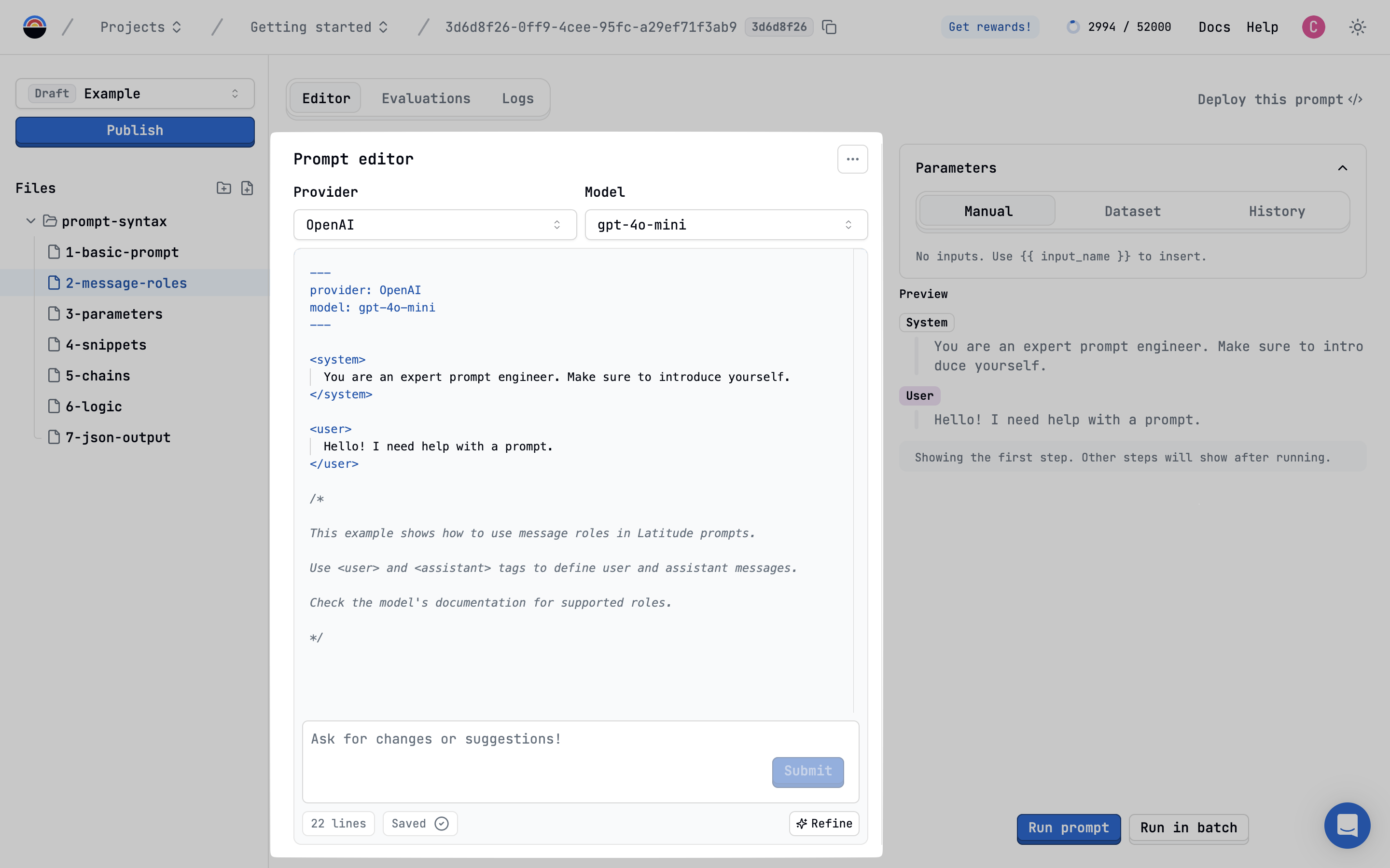 Prompt Editor