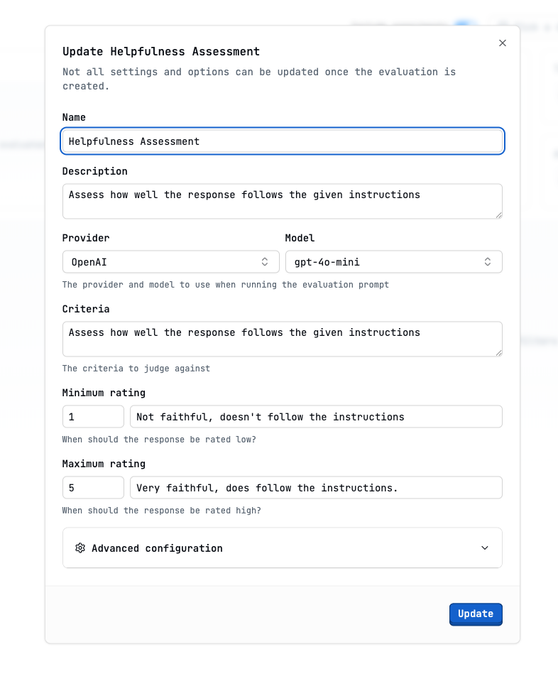 LLM-as-Judge Rating Evaluation