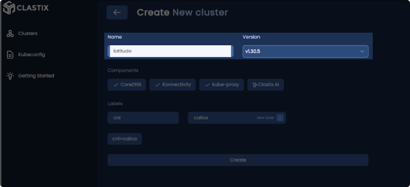 CLASTIX cluster name