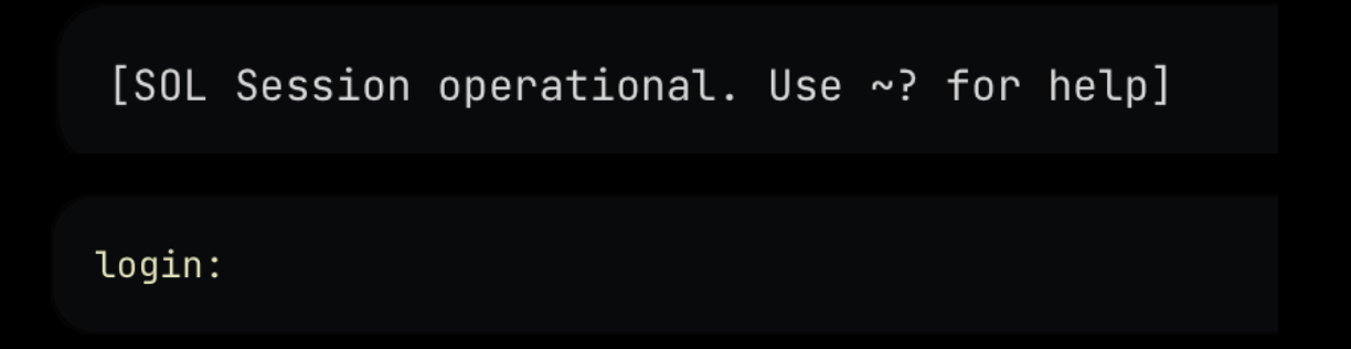 A login prompt when using OOB.