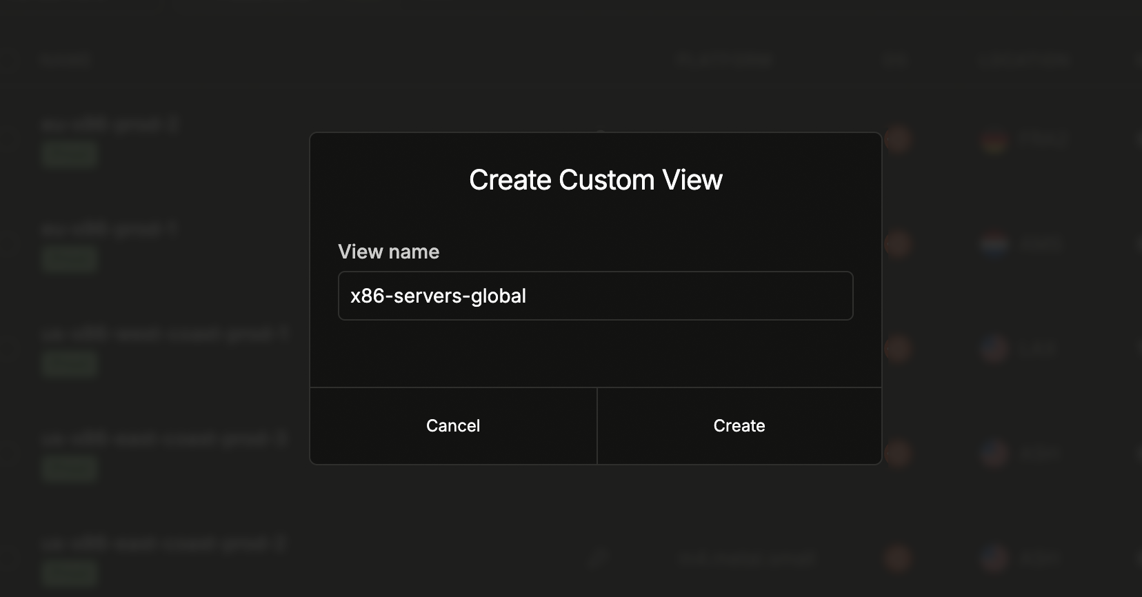 Create custom view interface