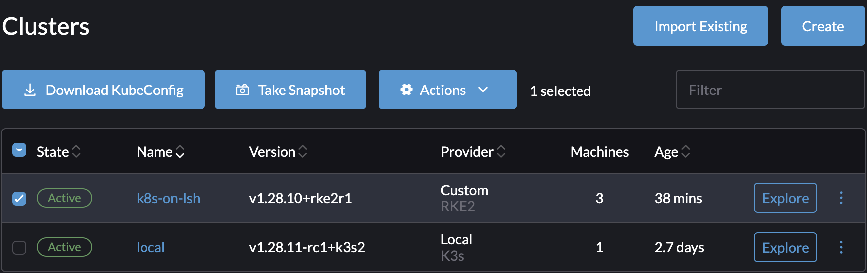 Active Rancher RKE2 cluster on Latitude.sh