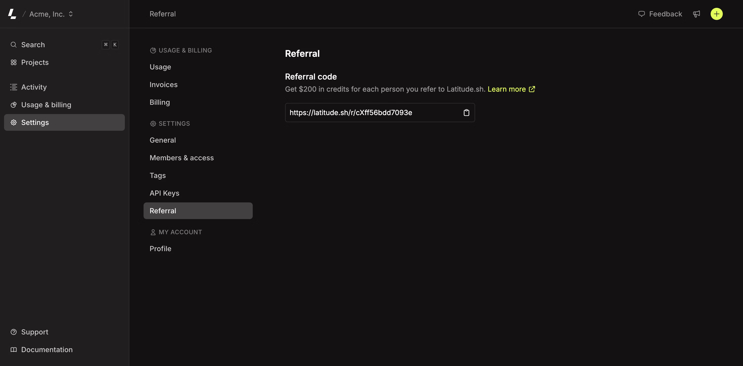 Referral program