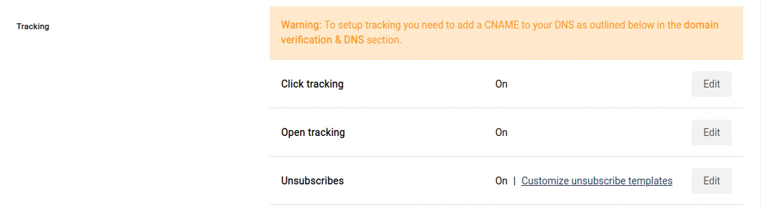 Activating Mailgun Tracking