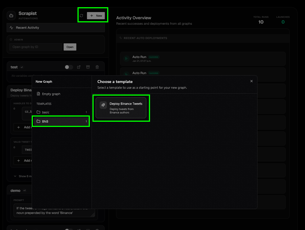 Create From Template Dialog