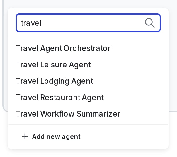 Select an agent for a new node.