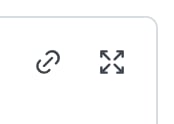 The "link" and "expand" icons for a change entry.
