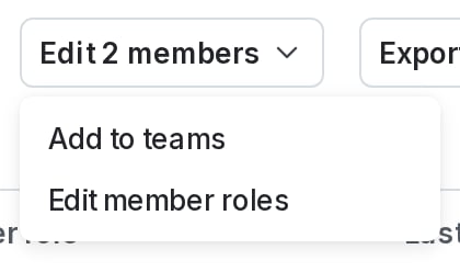 The "Edit member roles" option