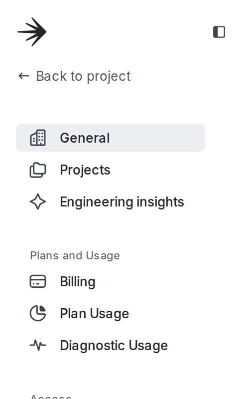 "Engineering insights" in the left sidebar of the LaunchDarkly user interface.