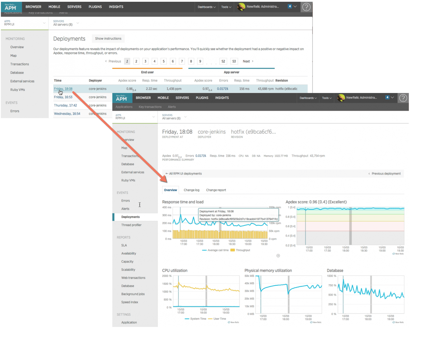 Deployments in New Relic One
