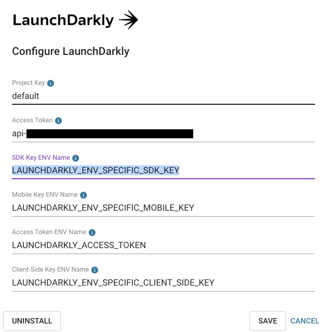 An example LaunchDarkly configuration.
