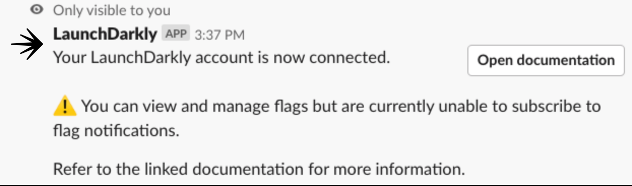 The Slack app, with limited permissions.