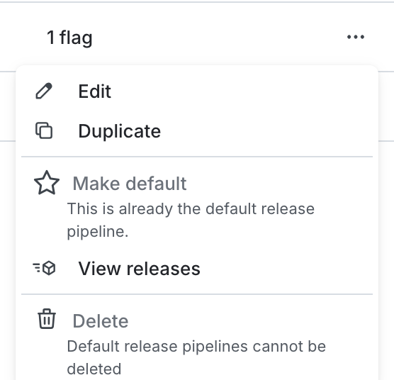 The release pipeline "Duplicate" option.