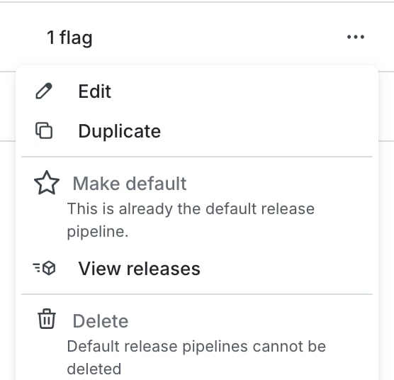 The release pipeline "Duplicate" option.
