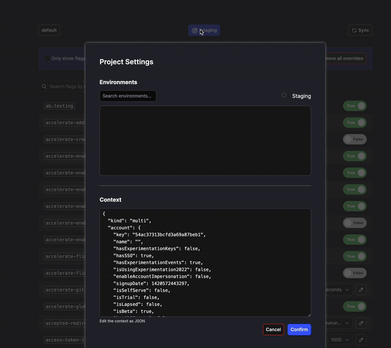 Update a project from the UI