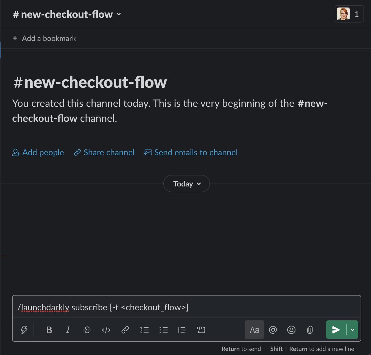 A project-specific Slack channel.