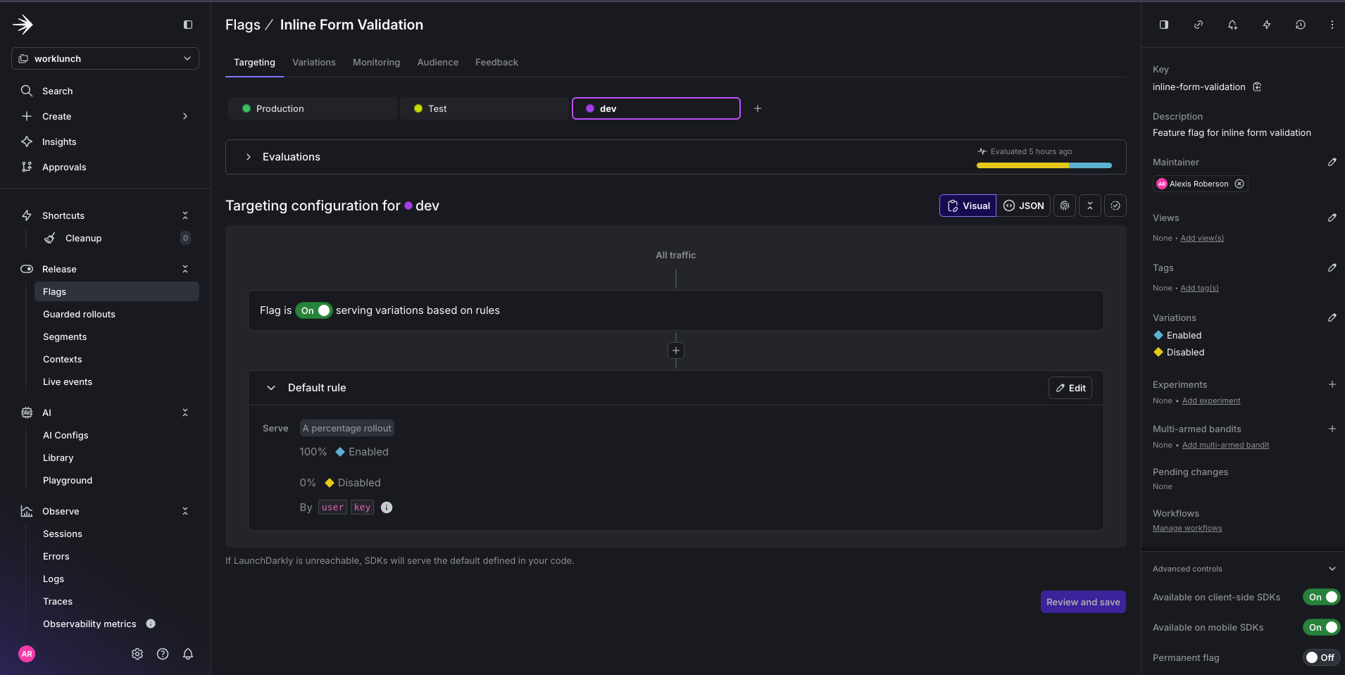Feature flag for Inline-Form-Validation breaking change