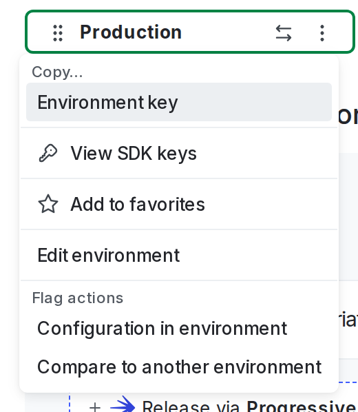 The environment overflow menu.