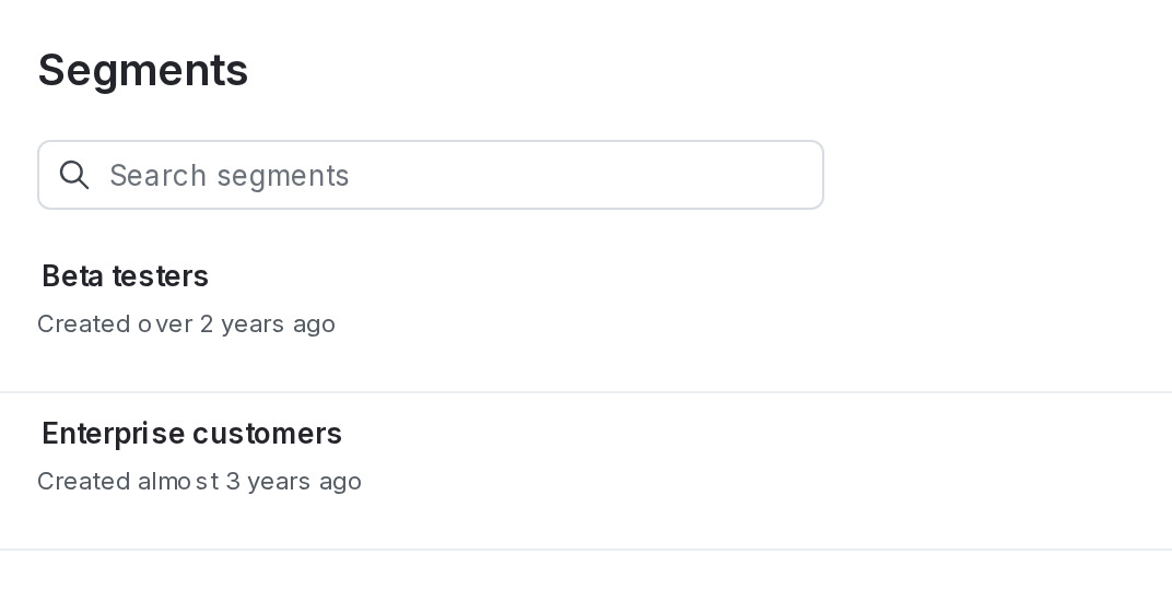 The "Segments" list.