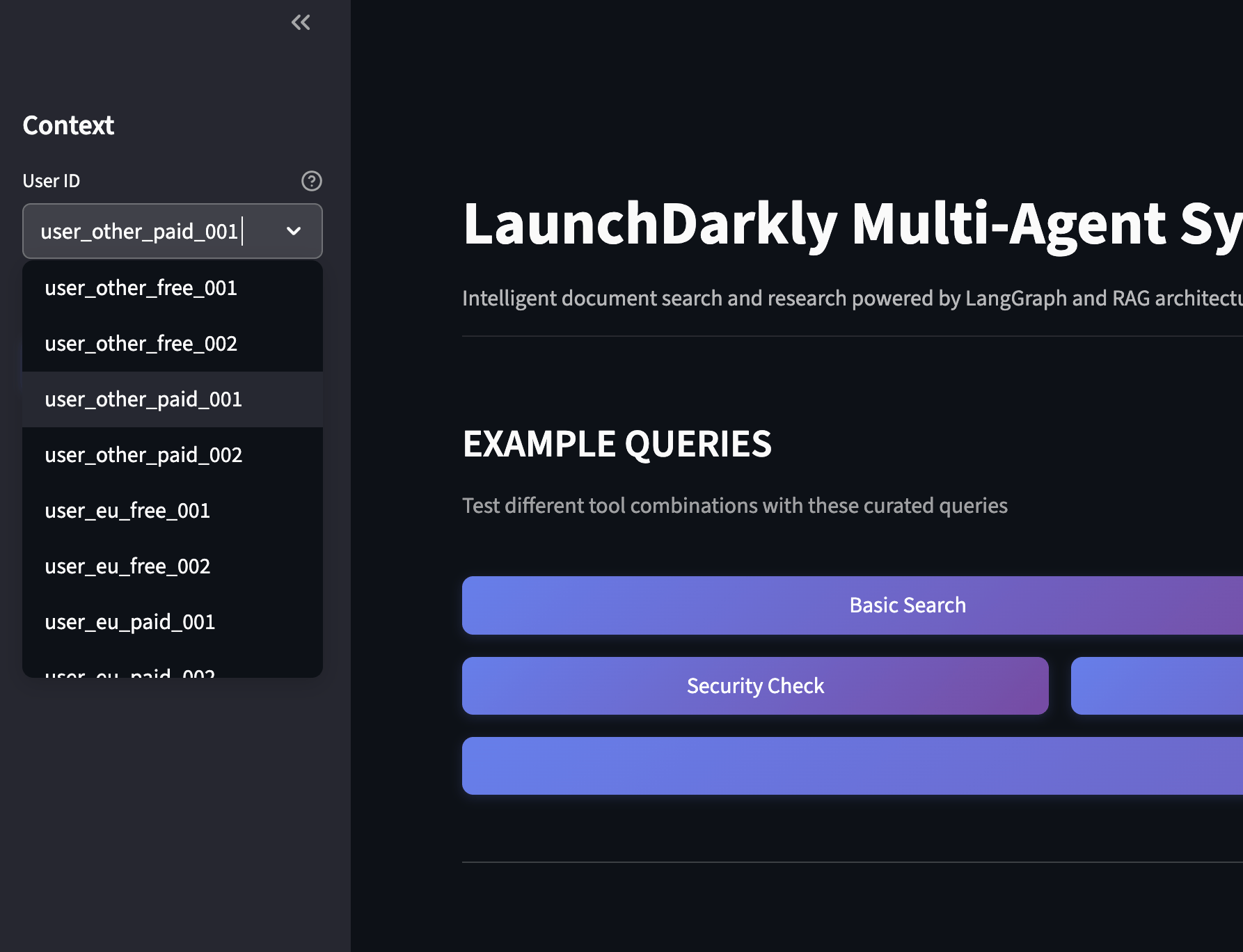 Chat Interface User Selection