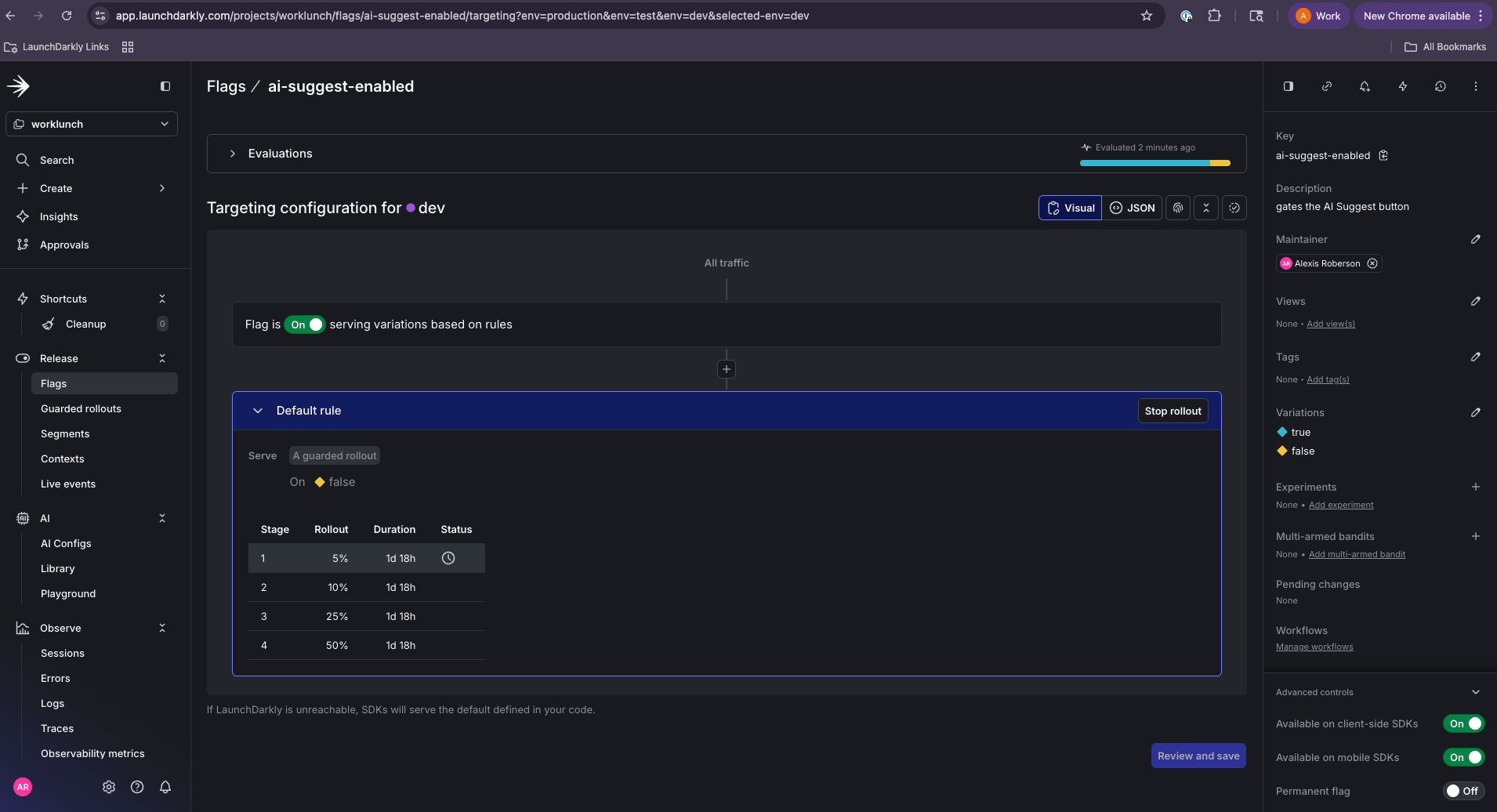 Running GR for ai-suggest flag