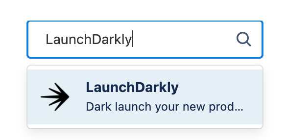 The "Find Power-Up" search box with "LaunchDarkly" entered.