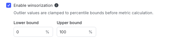 Configuring metric winsorization.