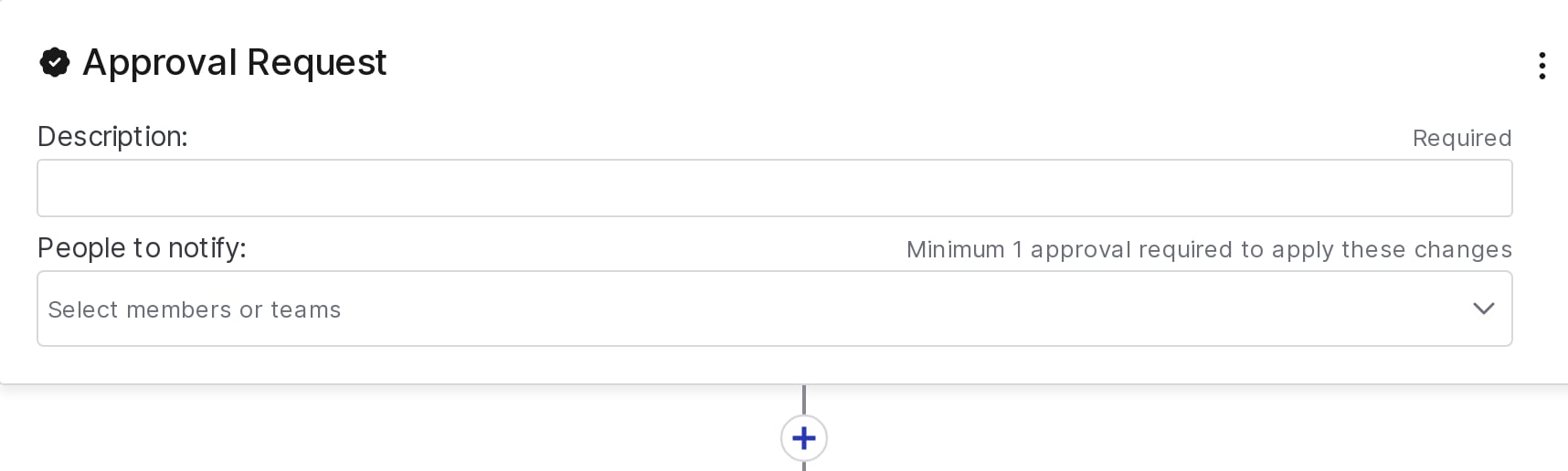 The "Approval Request" step of a custom workflow.