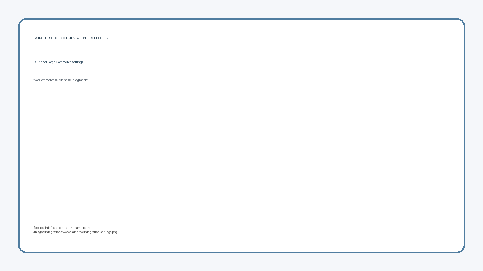 Configure LauncherForge Commerce