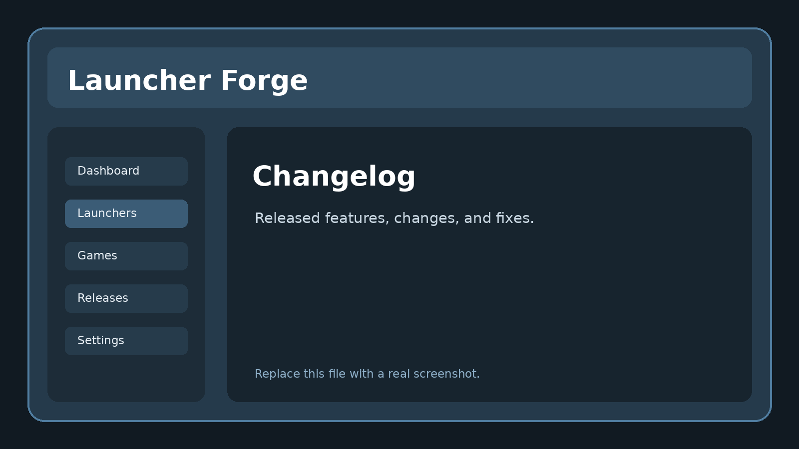 Launcher Forge changelog