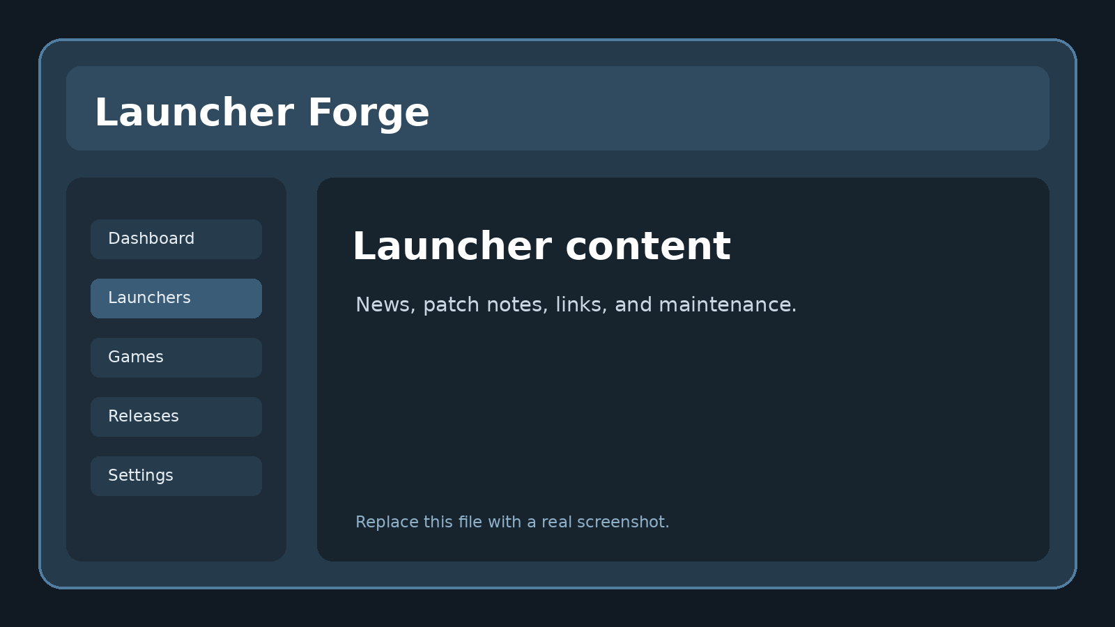 Launcher content editor
