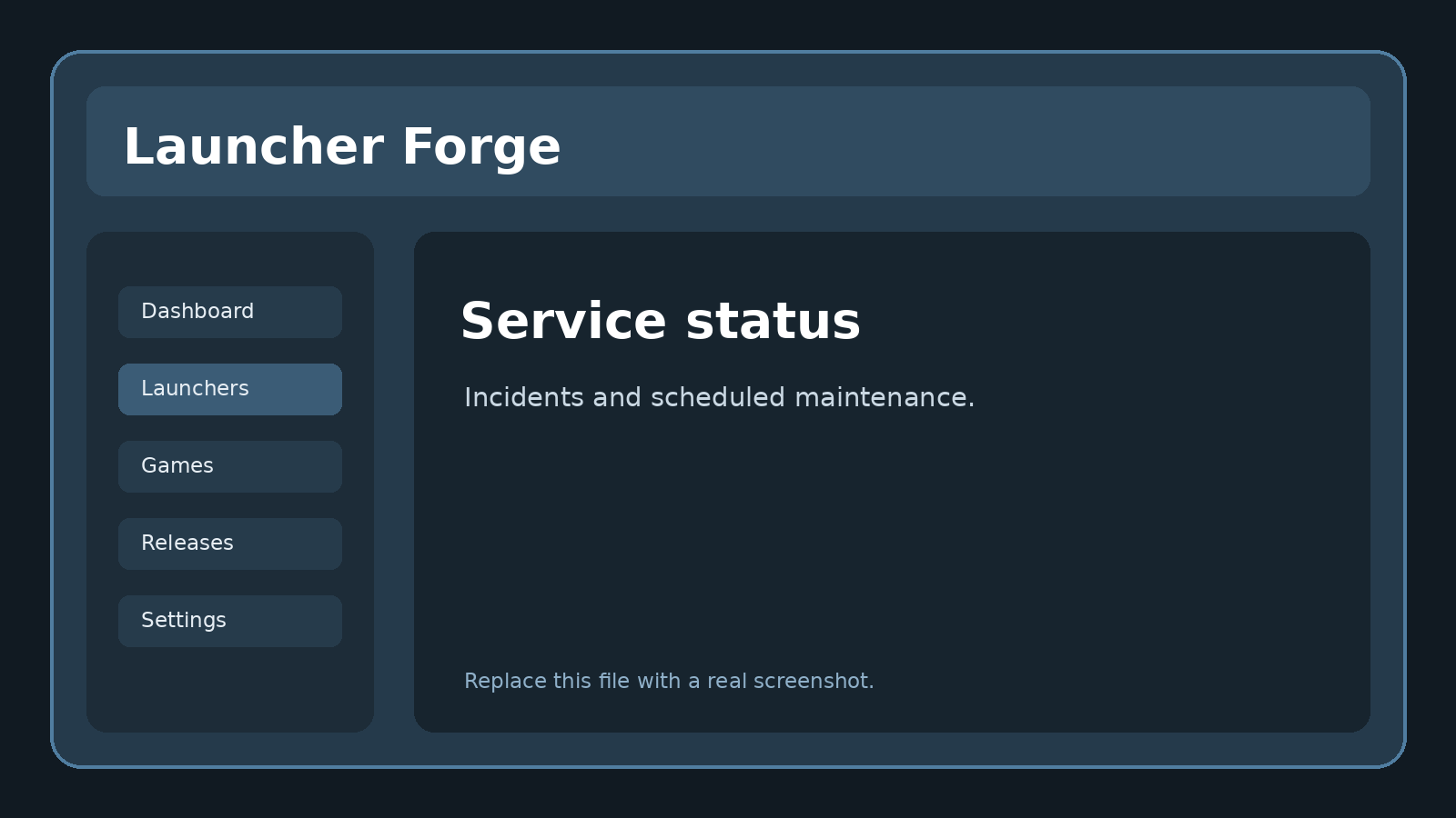 Launcher Forge service status