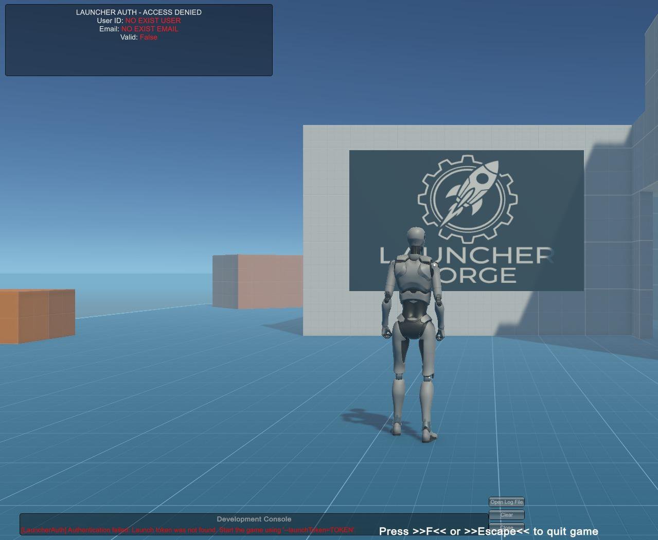 Unity project showing Launcher Auth Access Denied
