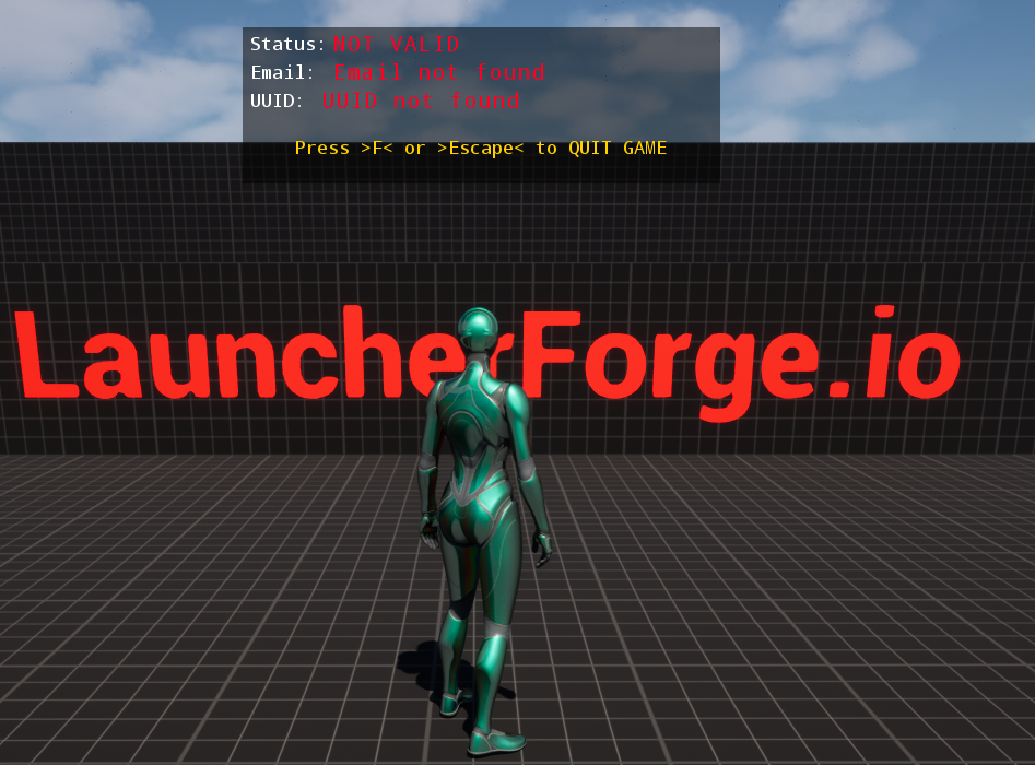 Test widget showing an invalid validation result