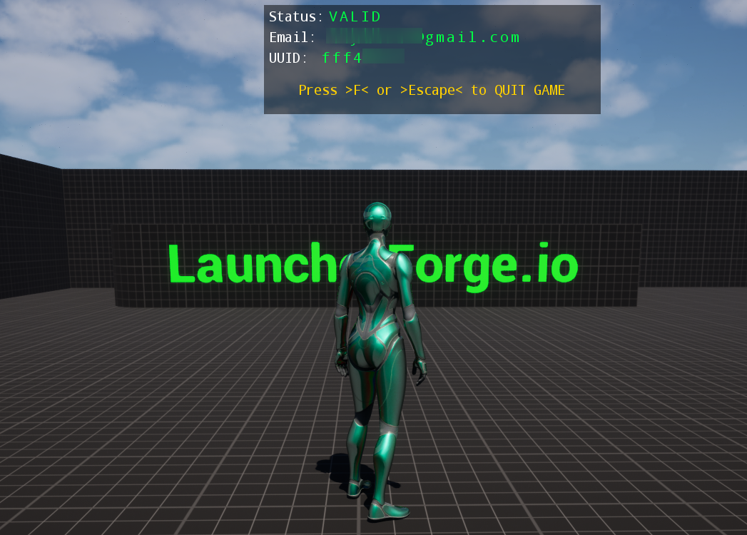 Test widget showing Valid, Email, and Id