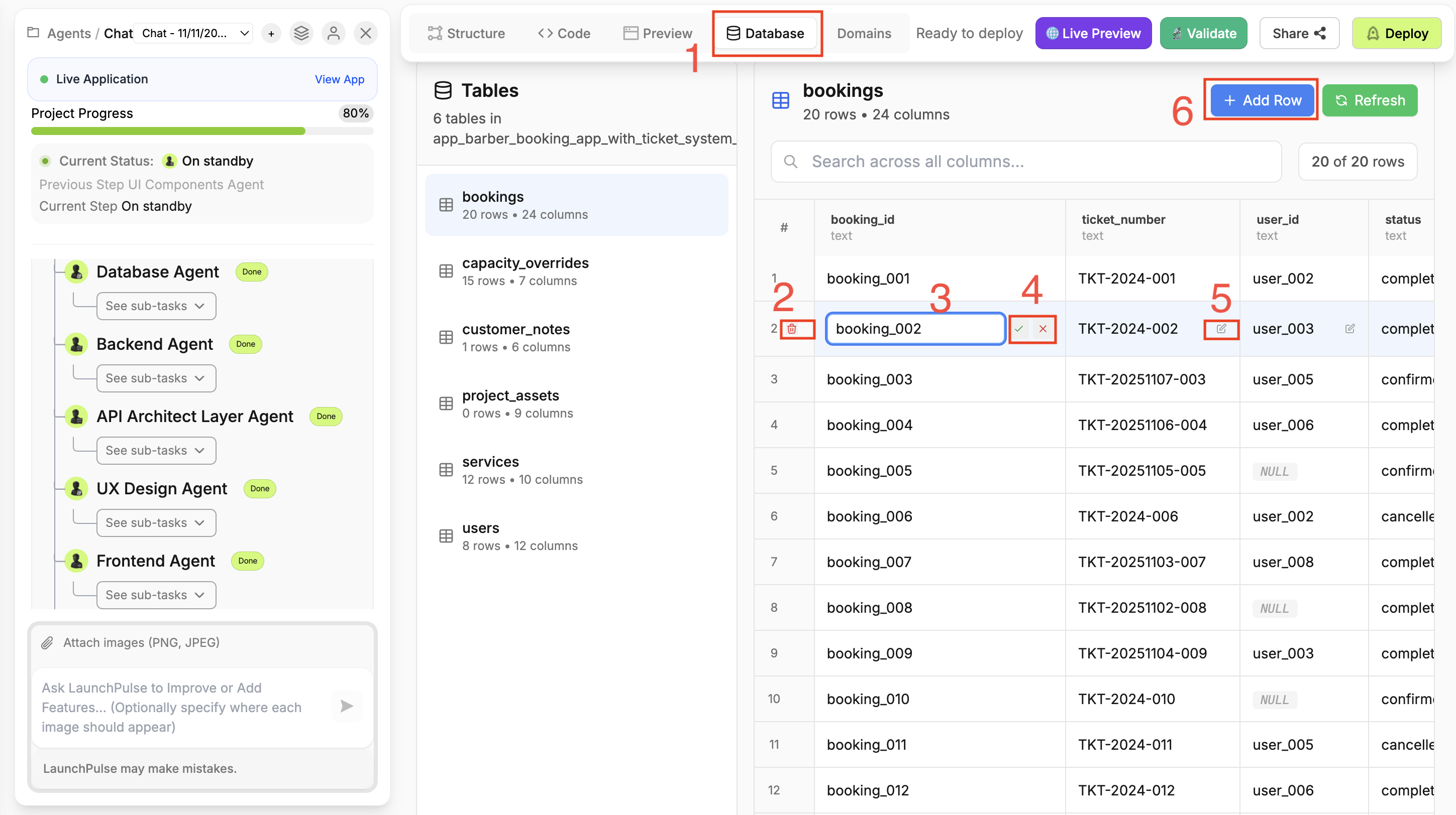LaunchPulse database view