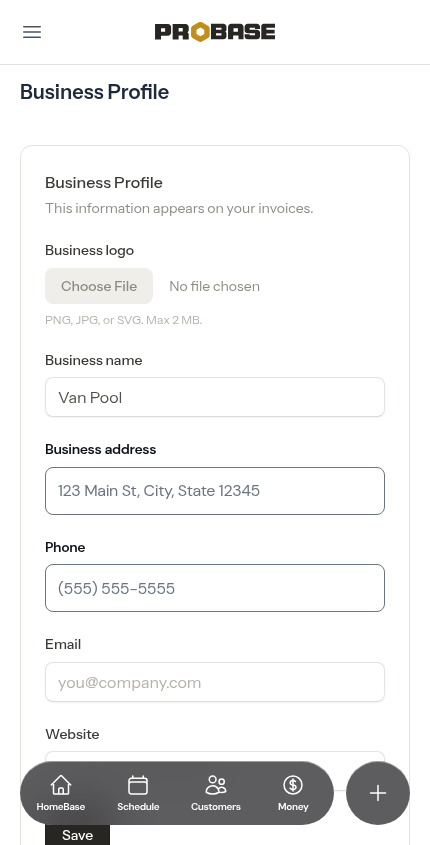 The list of times to choose from
