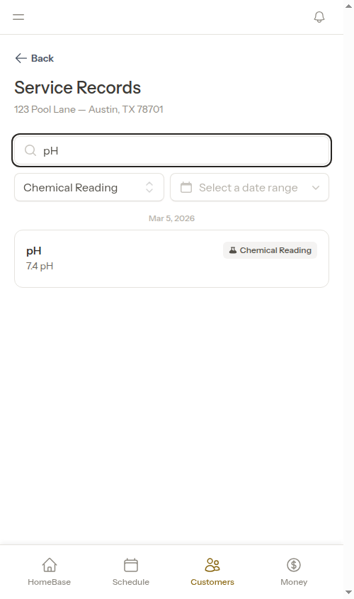 Combined type and search