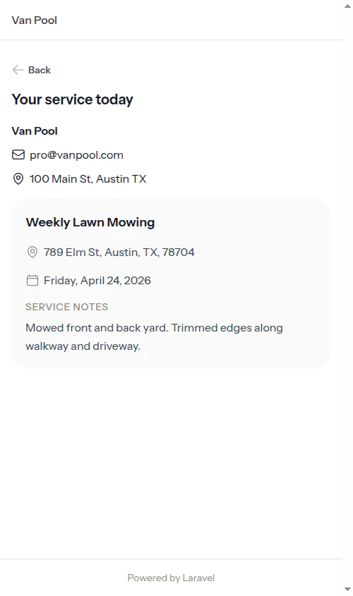 Service report detail