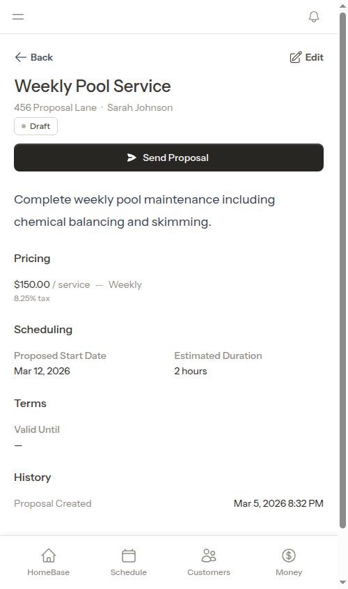 Draft proposal review