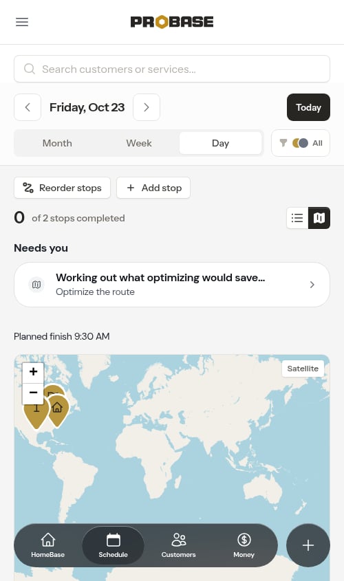 Notice on the map when the drive path can't be computed